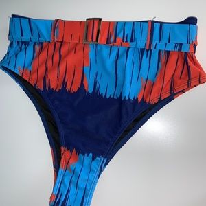 High Waisted Belted Swimsuit Bottom